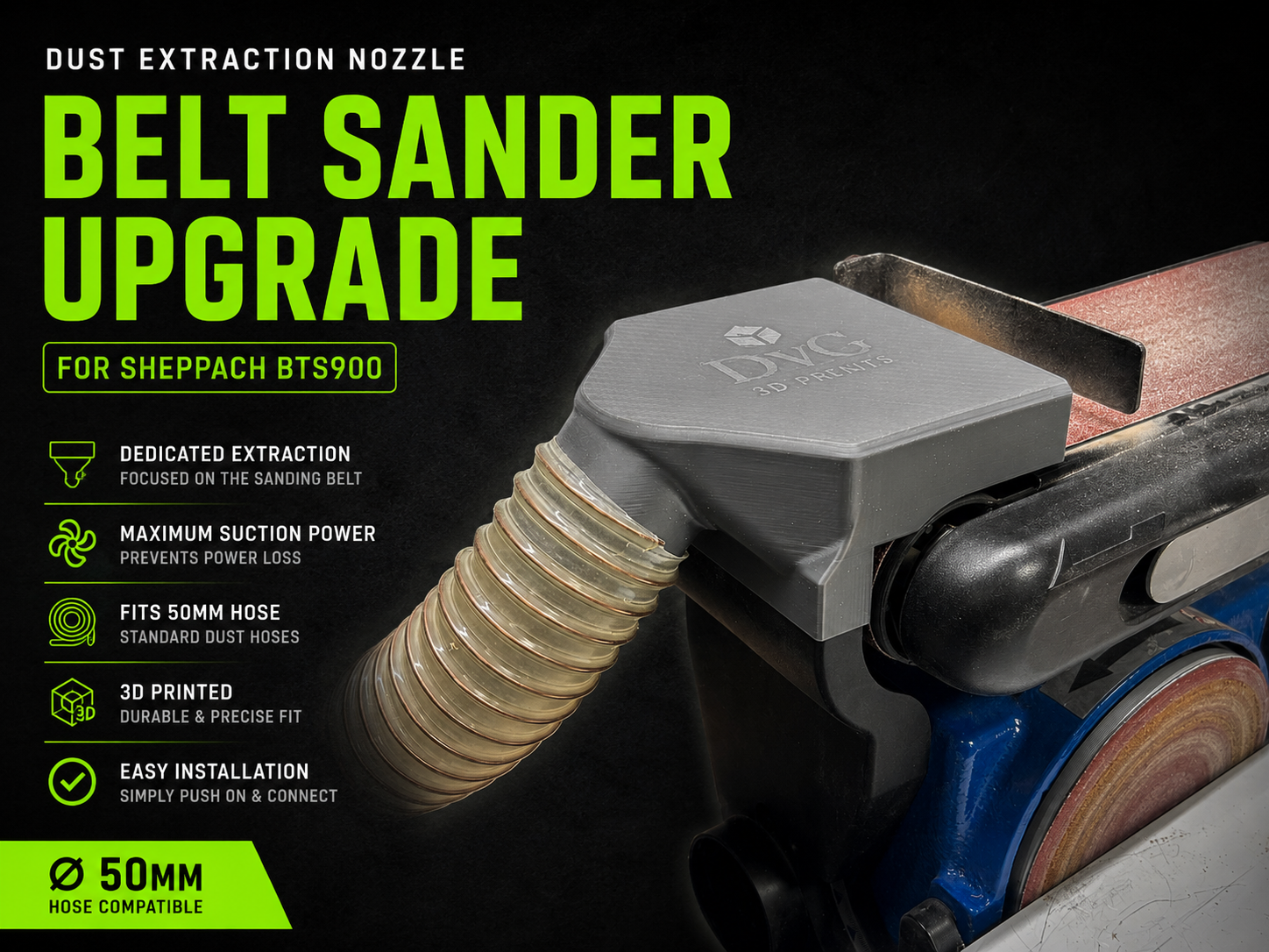 Scheppach BTS900 Belt Sander Dust Upgrade