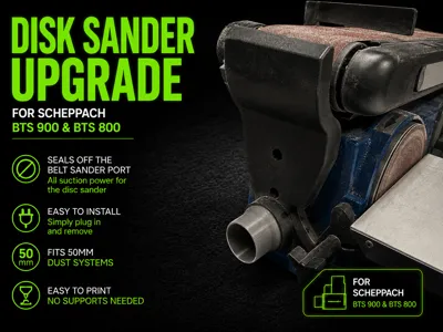 Scheppach BTS 900 Disc Sander Upgrade Adapter 50mm