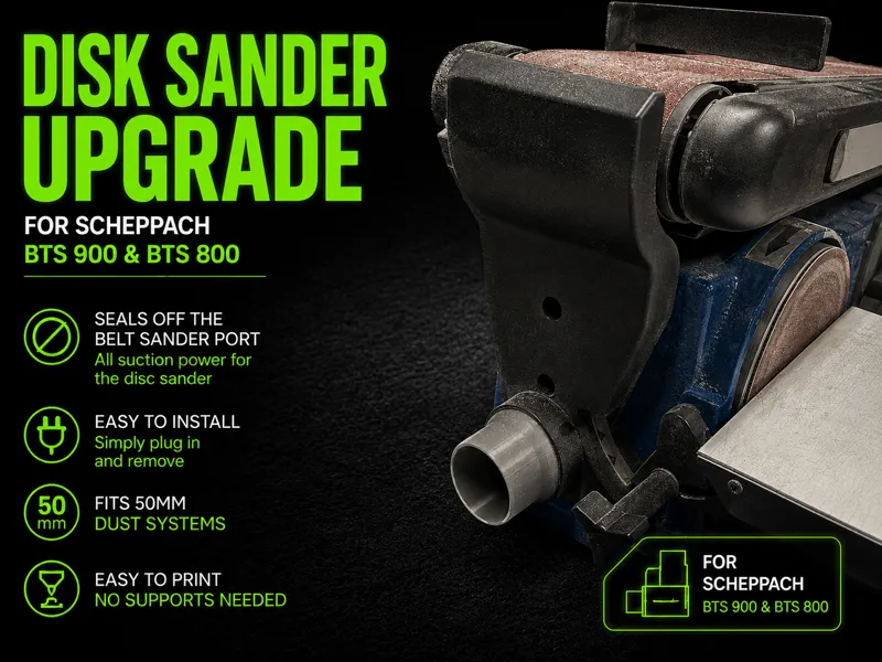 Scheppach BTS 900 Disc Sander Upgrade Adapter 50mm