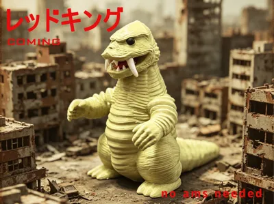Chibi Monster Series—Skull Monster Red King Toy no AMS needed The Lament of War boss