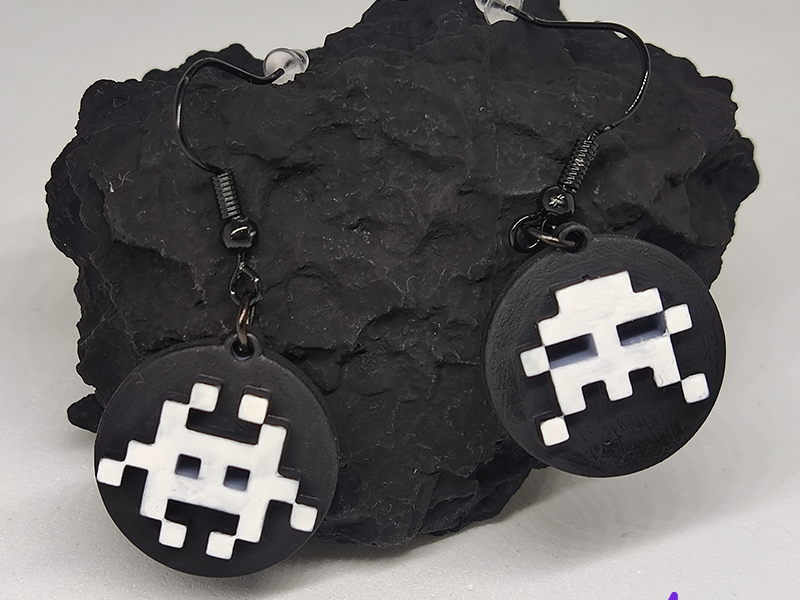 Boucles d'oreille Space Invaders