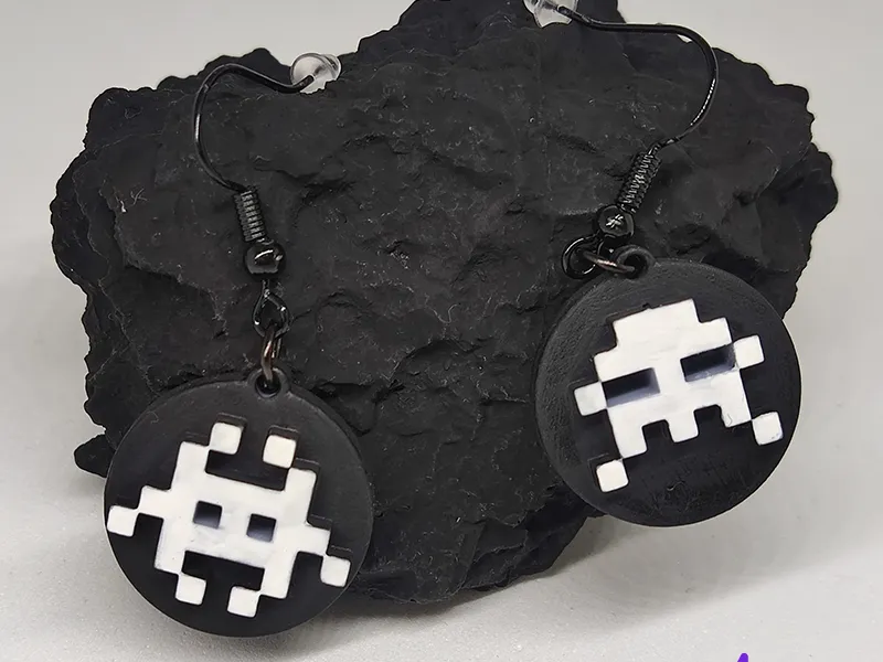 Boucles d'oreille Space Invaders