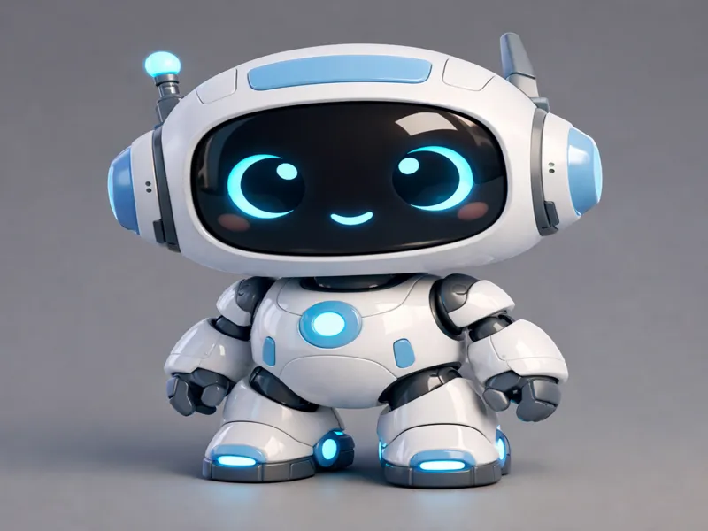 Cute Futuristic Robot Character