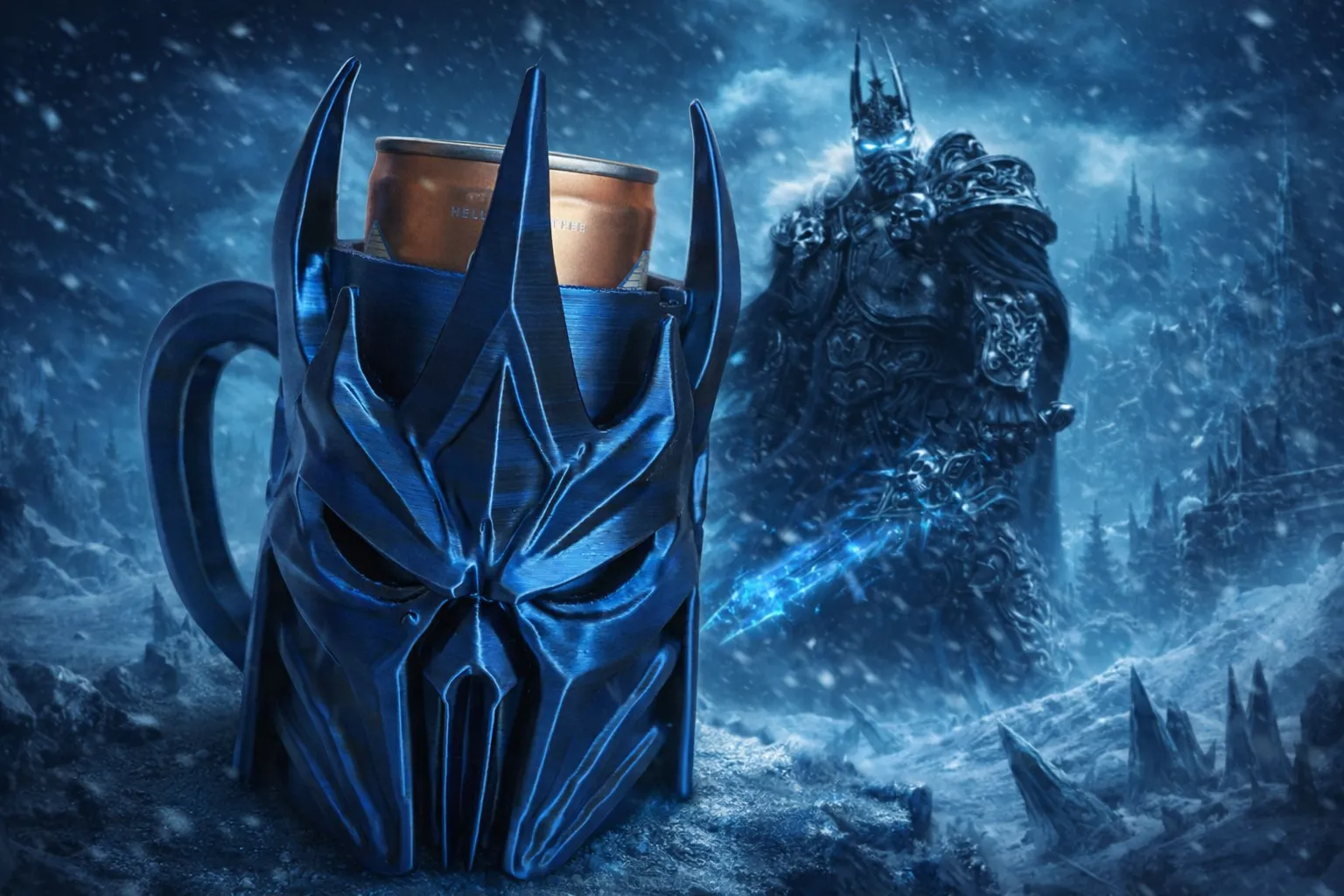 Lich King témájú borítókép a feltöltött bögréről