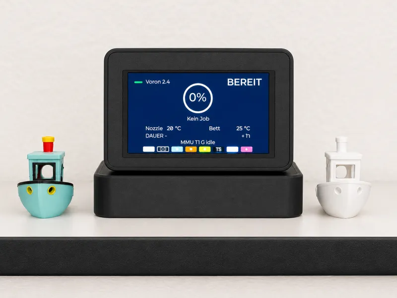 ESP32-S3 Klipper Dashboard Case w. Weather,Crypto