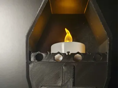Coffin tea light holder