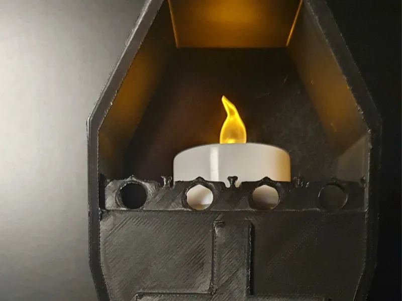 Coffin tea light holder