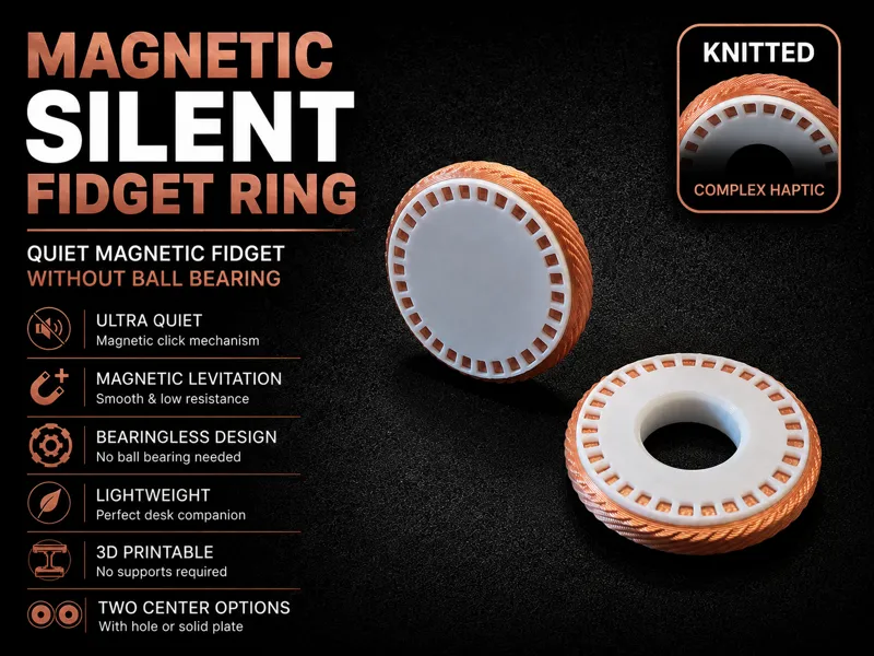 Magnetic Silent Fidget Ring no bearing – Helix