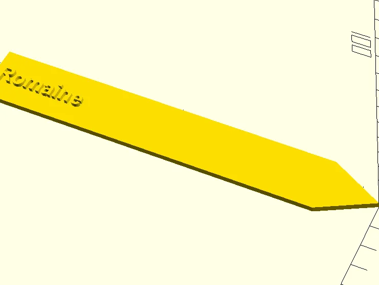 Plant Tags Parametric Open SCAD