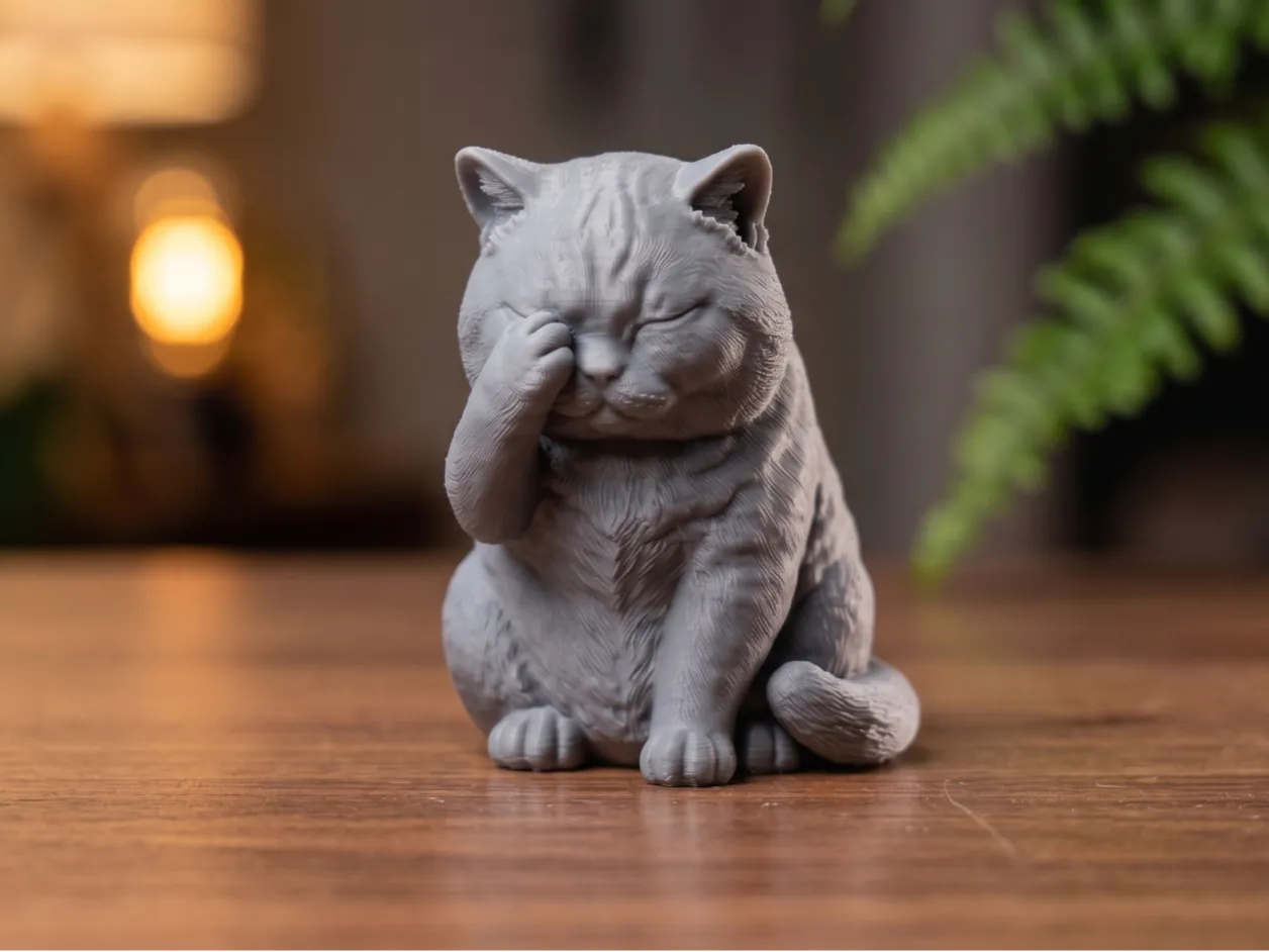British Shorthair Cat Facepalm - Too Chunky