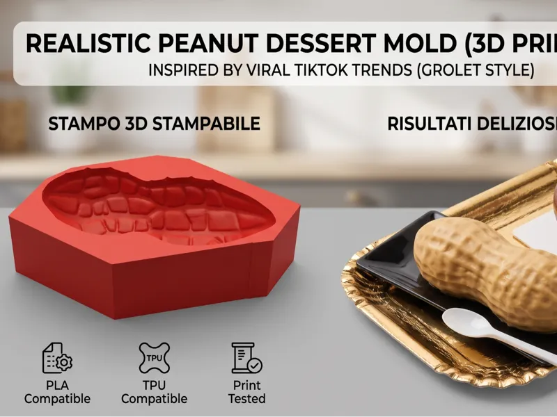 Viral Realistic Giant Peanut Mold Stampo Arachide 