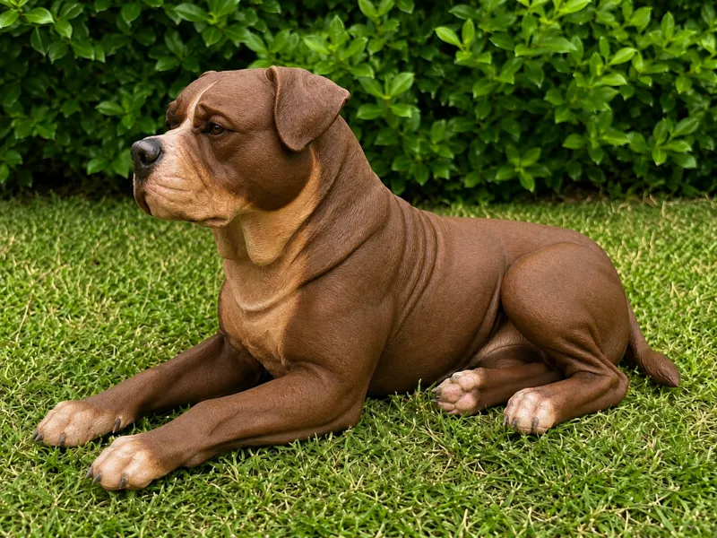 Rottweiler Tumbado – Figura Realista y Tamaño Real