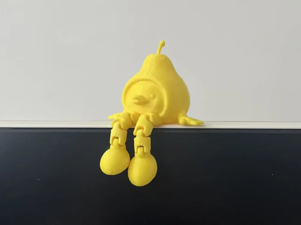 Pear Computer Language Lion Articulated Pear Desktop Buddy Computer Ornament - Free 3D Print Model ...