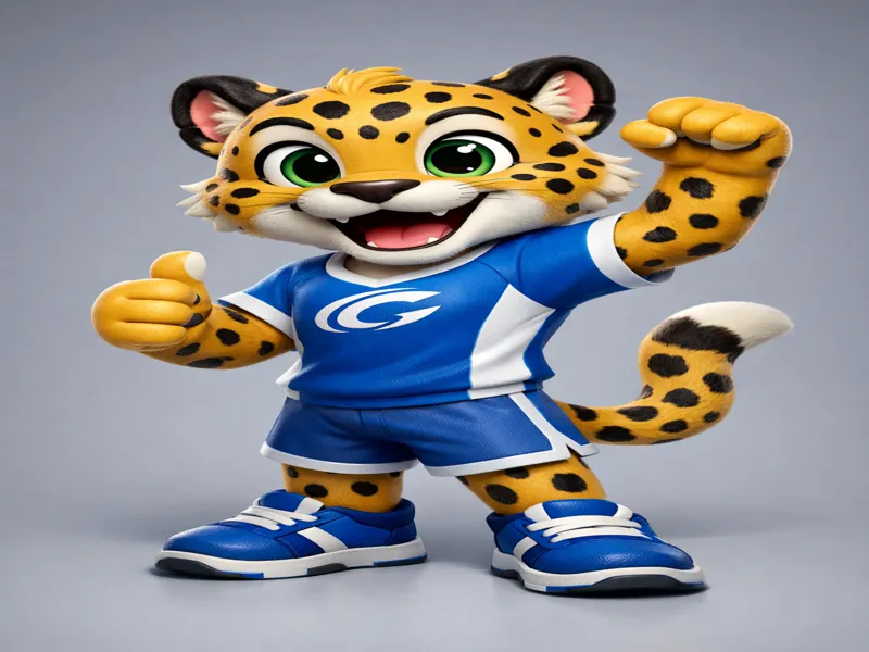 Cartoon Leopard Mascot Character