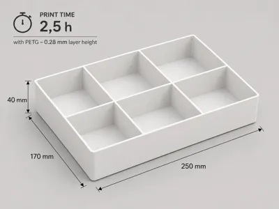 KUGGIS Organizer for IKEA MICKE  Fast Print 