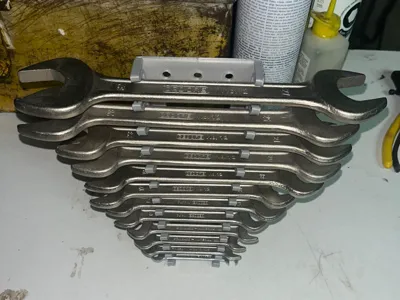 12-Key Wrench Holder–Desk or Wall Mount Organizer