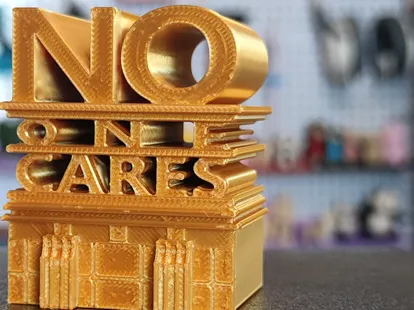 No one cares logo (fanmade I think)