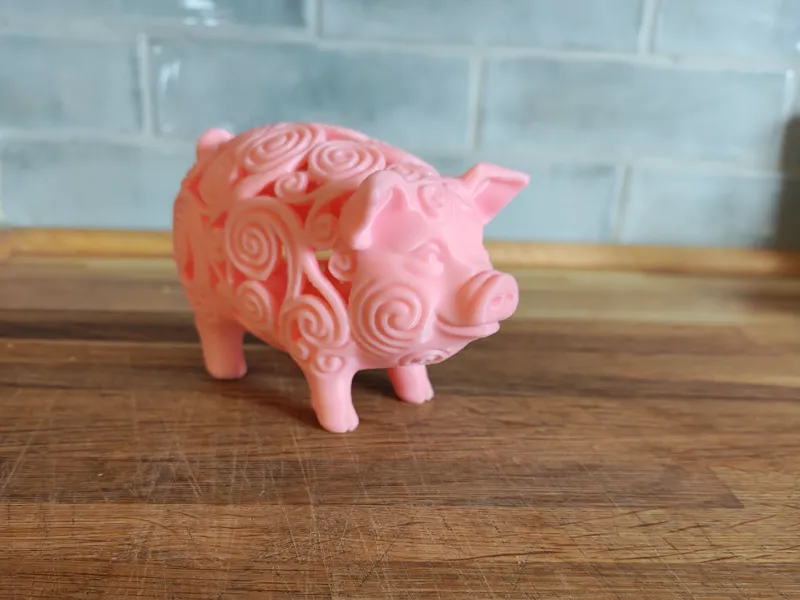 Pig hollow and decorative & free standing.