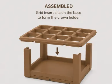 Crown Holder in drawer - gridfinity