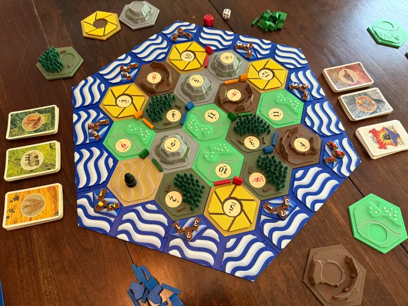 3D Settlers of Catan Board, No Glue, AMS, or Paint