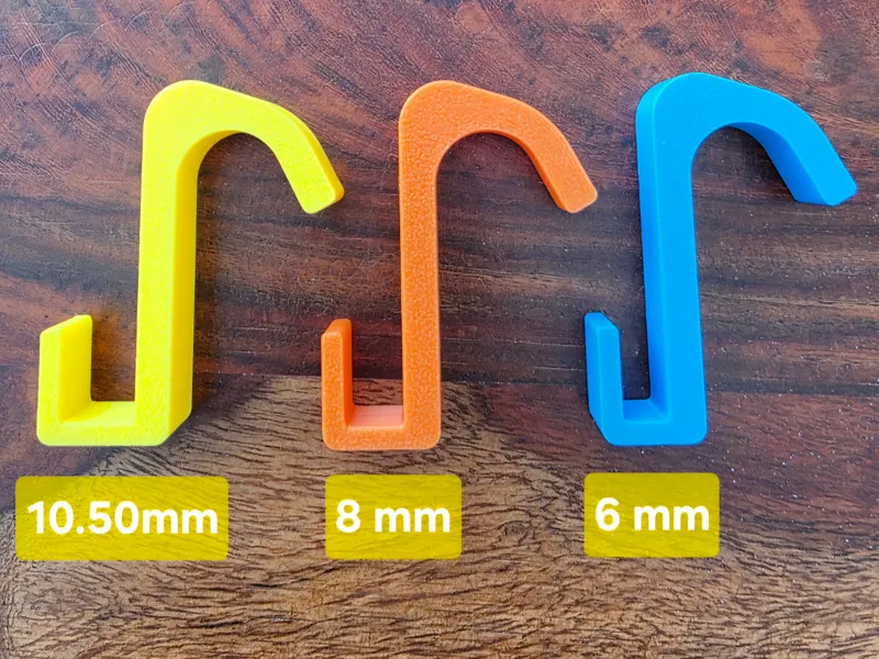 Shower Glass Hooks - 3 Sizes