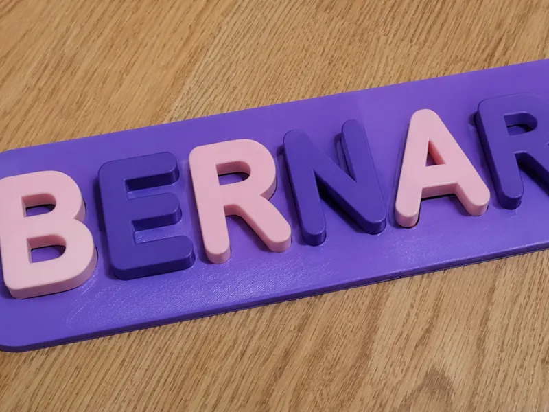 Quebra Cabeça Nome Bernardo 3 placas