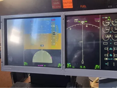B737 MAX PFD ND frame for Prechen 12.3" monitor