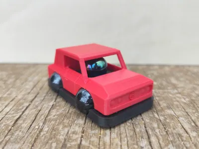 Drift car with marbles