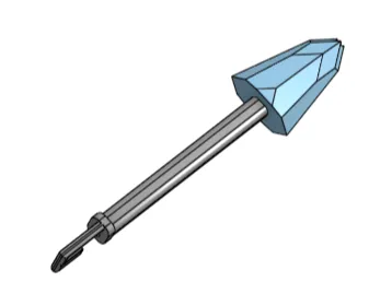 spear with pen
