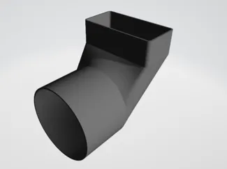Ventilation duct rectangular 110 x 55 to round