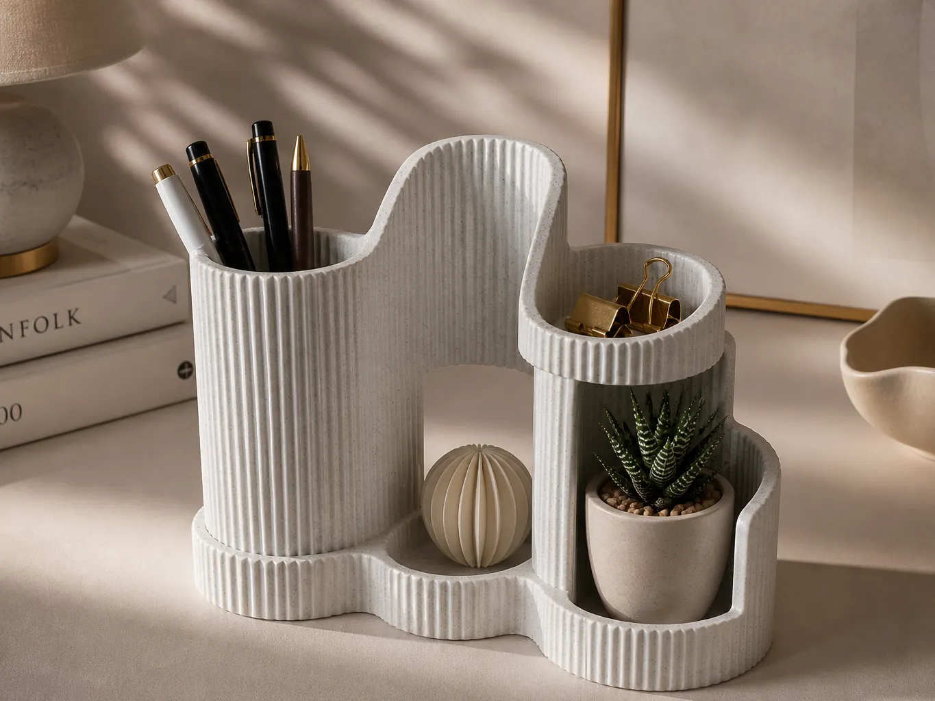 Ribbed Pen Holder