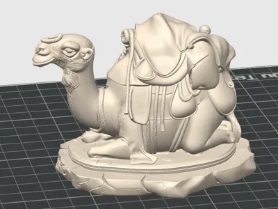 Camel nativity scene