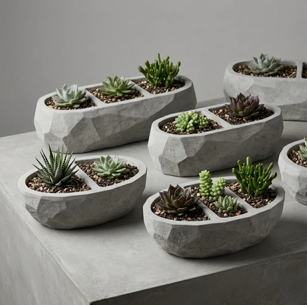 Succulent planter - pot - set - Free 3D Print Model - MakerWorld