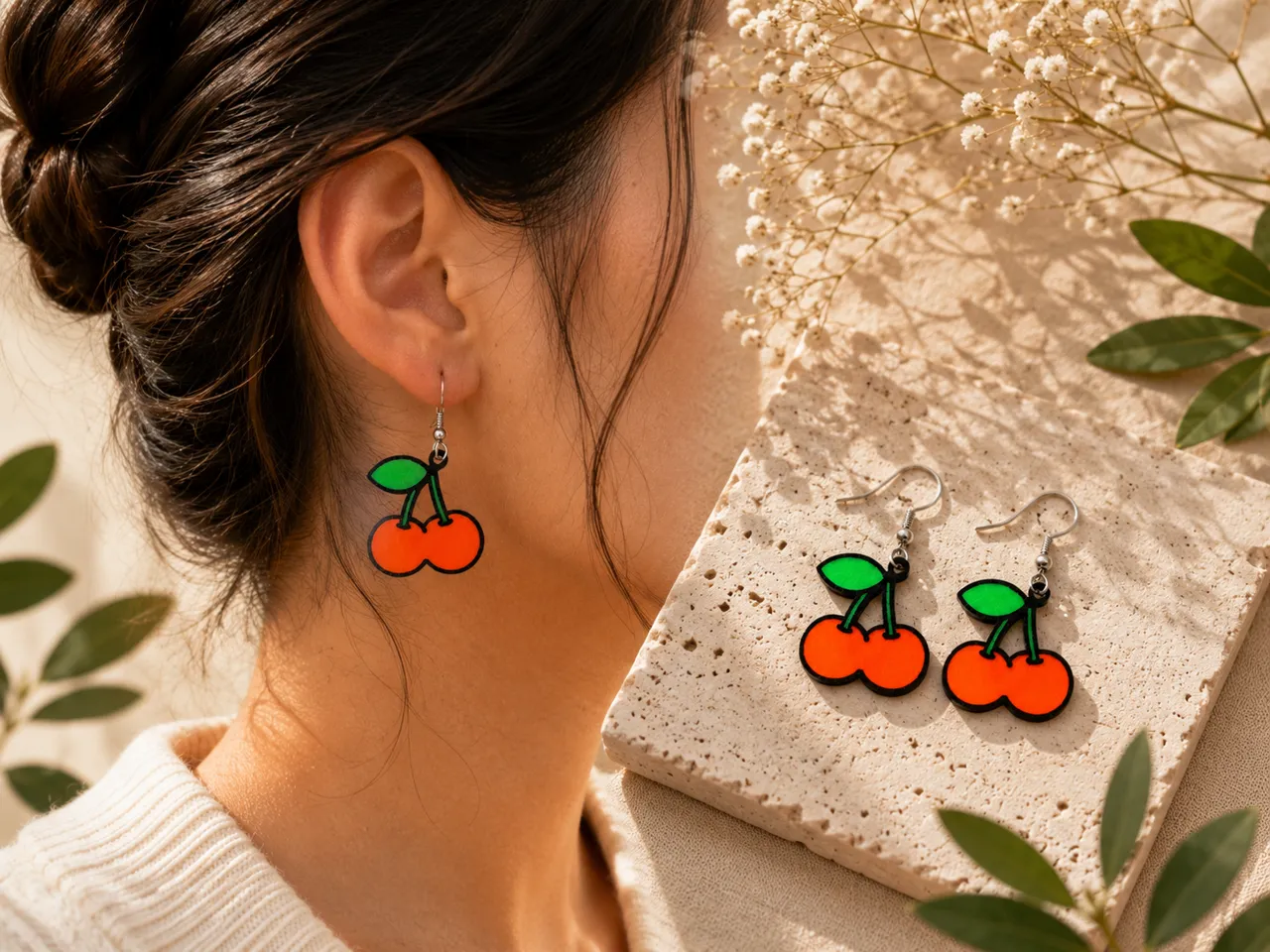 Cherry Earrings view 2