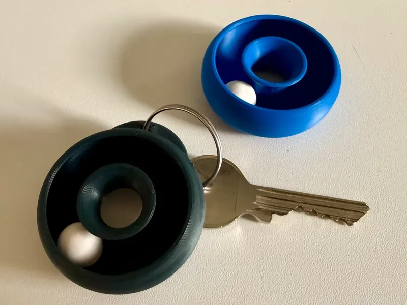 Donut Marble Fidget Keychain