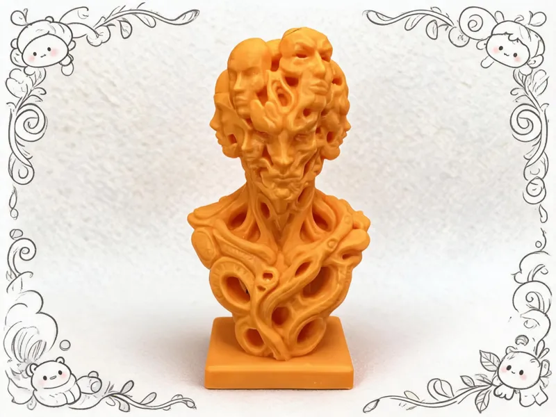 Multi-face Symbiosis Hollow Art Bust Statue