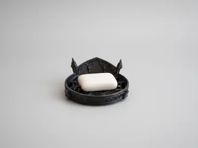 Spider Web Cathedral Style Soap Dish Gothic Home 