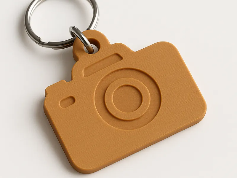 3D Printed Camera Shaped Keychain 