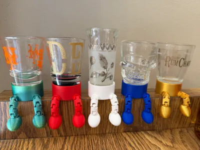 Articulated Shot Glass Drink Buddy