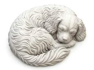 Resting Cavalier King Charles Spaniel Figurine