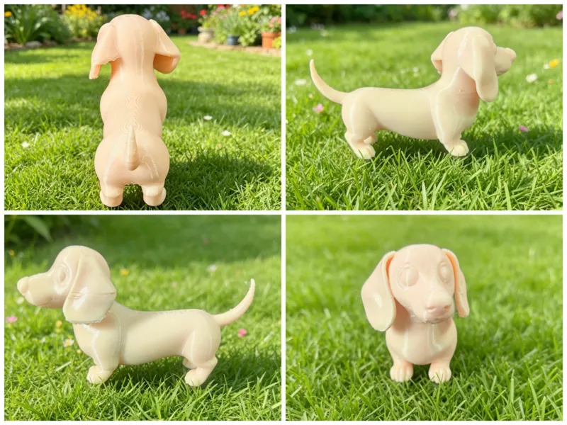 腊肠犬宠物微缩模型