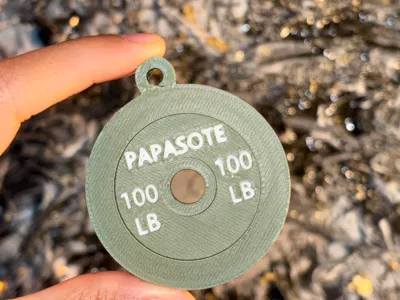 PAPASOTE Gym Plate Keychain 