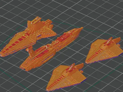 Selection of Star wars fleet ships
