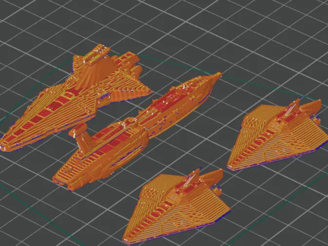 Selection of Star wars fleet ships