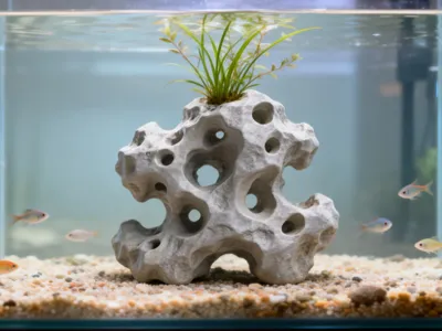 [Taihu Stone] Eco-Aquarium Aquascaping Aquatic Plant Pot "Planting Stone" with Built-in Holes for Fish and Shrimp Hideaway