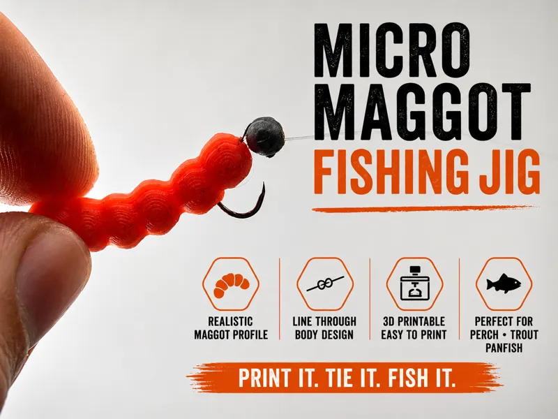 Micro maggot/roe fishing jig