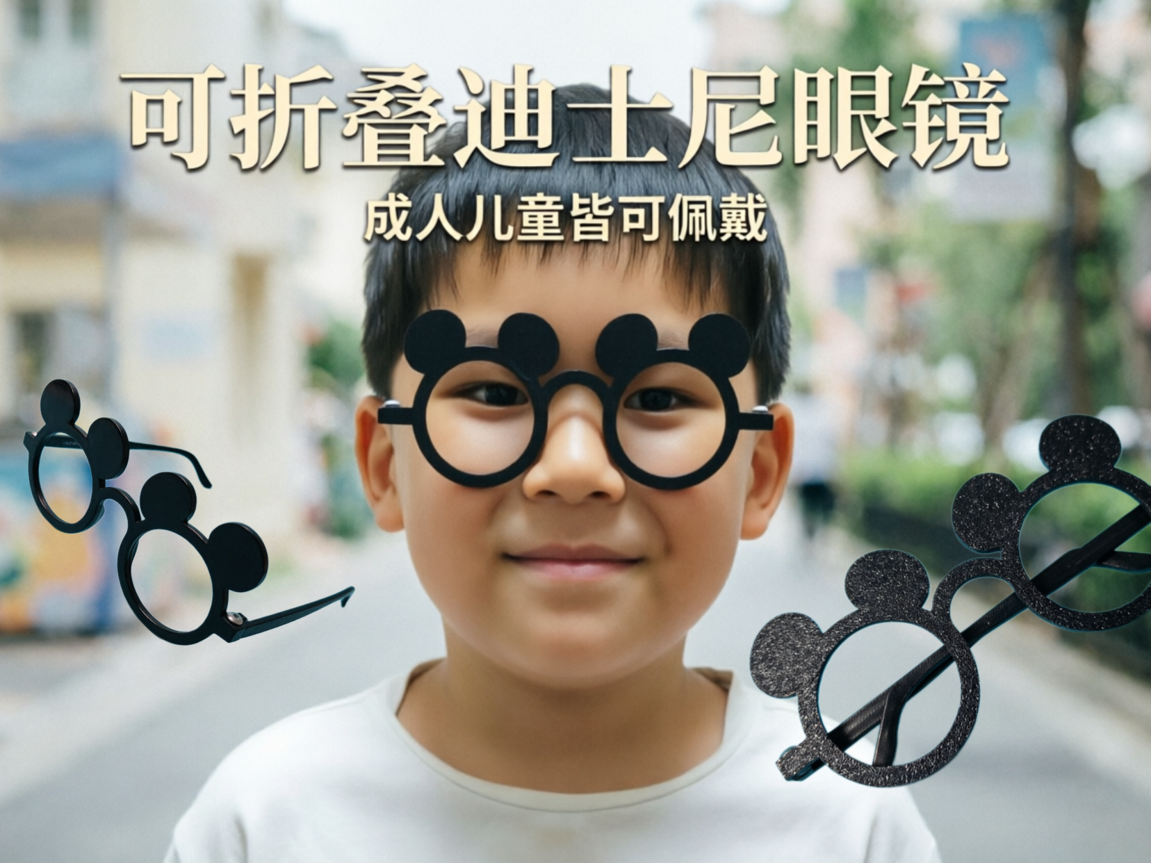 可折叠迪士尼 Disney眼镜 米奇眼镜