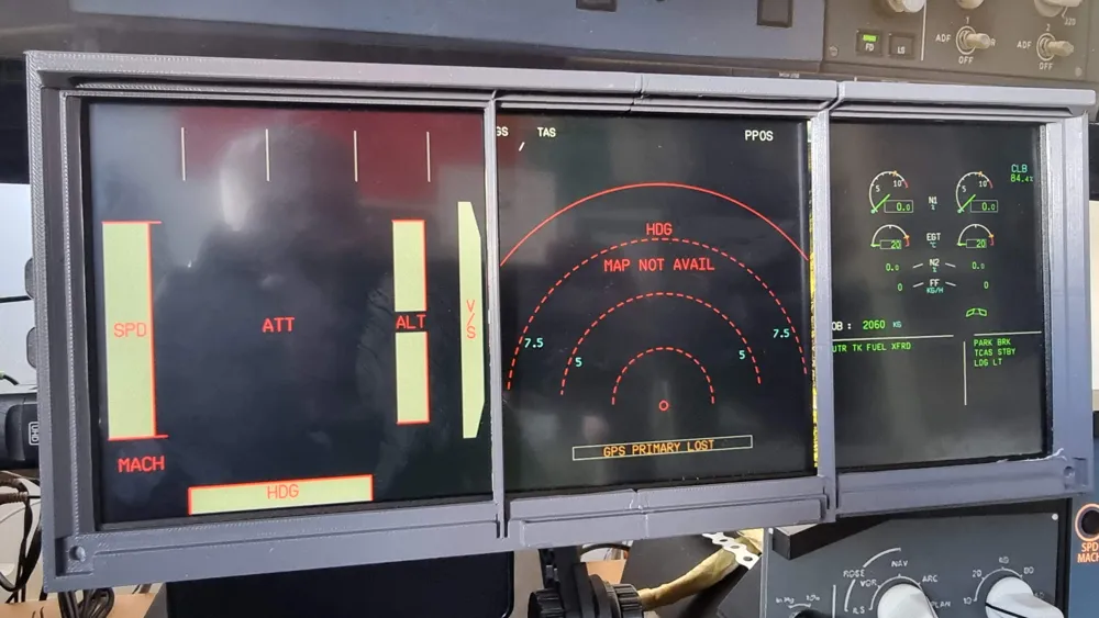 Cadre A320 PFD ND ECAM pour moniteur Prechen 12.3