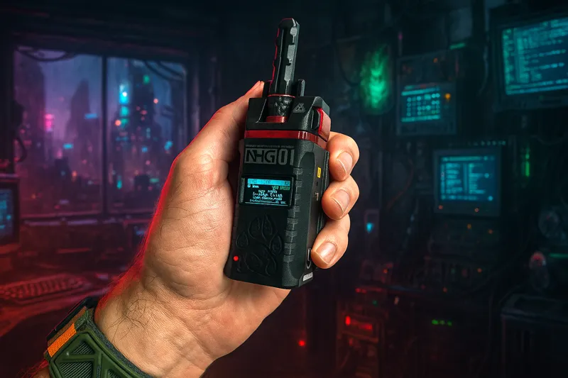 Meshtastic Faketec "Copywolf" Cyberpunk style node