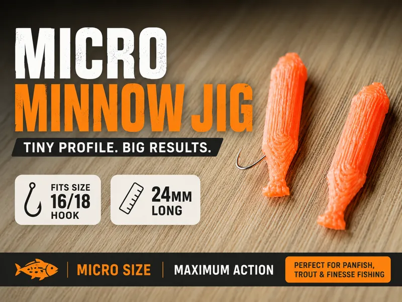 Micro minnow fishing jig 5 min print!